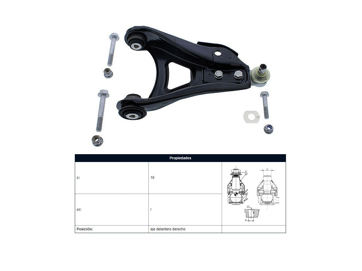 Parilla De Suspension Del Renault Symbol/Clio/Kangoo 98-17 Der