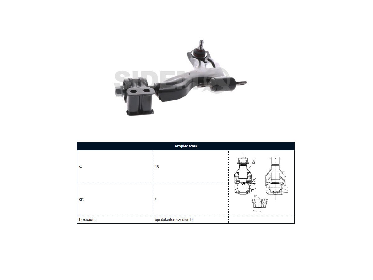 Parilla De Suspension Delantera Chevrolet Spark Gt 98-22 Izq