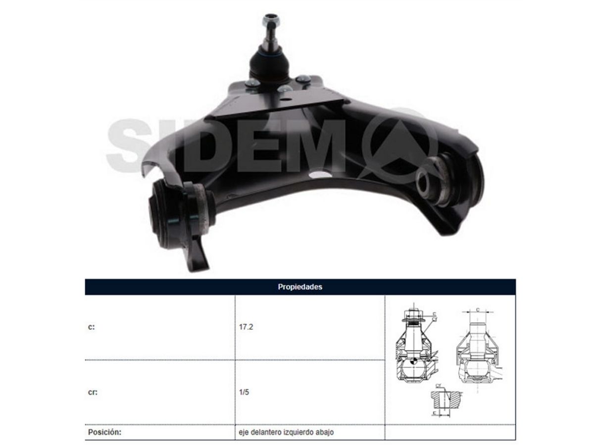 Parilla De Suspension Del Renault Captur/Duster/Oroch 11-25 Izq