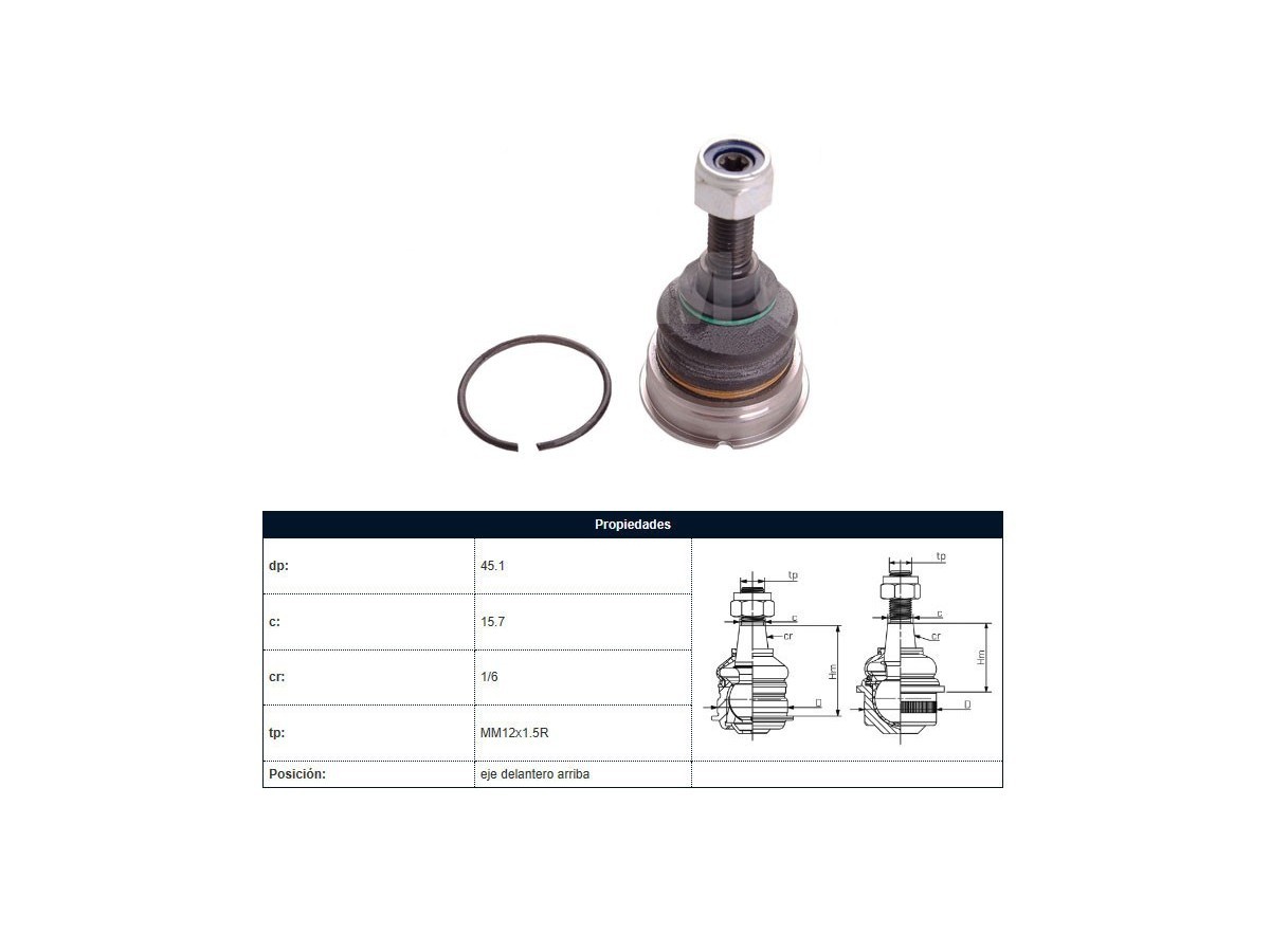 Rotula Delantera Volks Amarok 4X2 - 4X4 11-25 Der/Izq