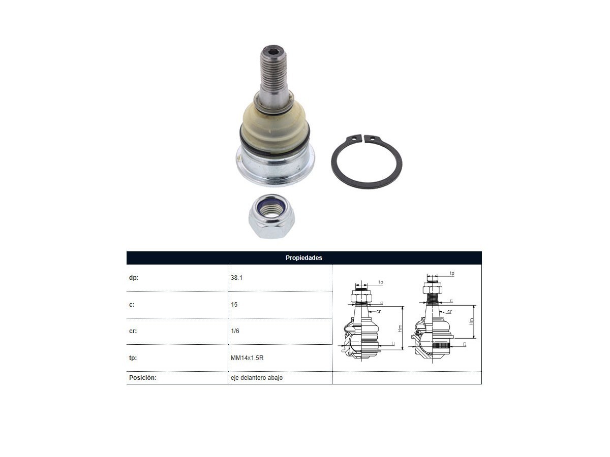 Rotula Delantera Nissan Sentra B15 01-06 Der/Izq
