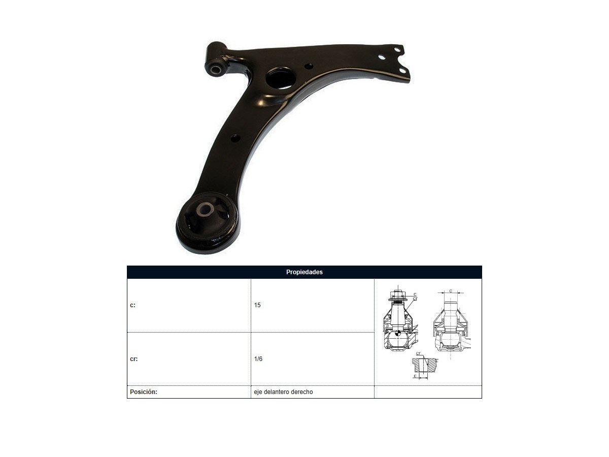 Parilla De Suspension Delantera Toyota Corolla 03-07 Der