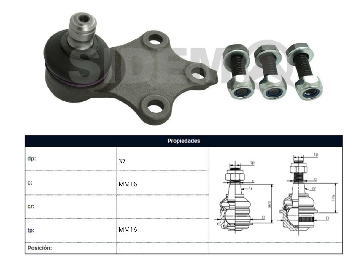 Rotula Del Peug 306 93-25 Der/Izq