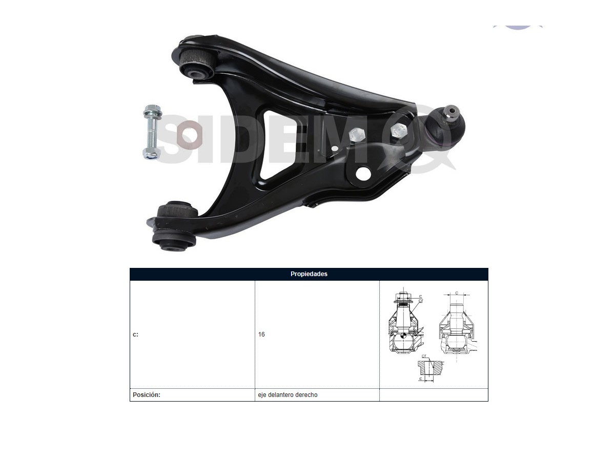 Parilla De Suspension Delantera Renault Clio 96-99 Der