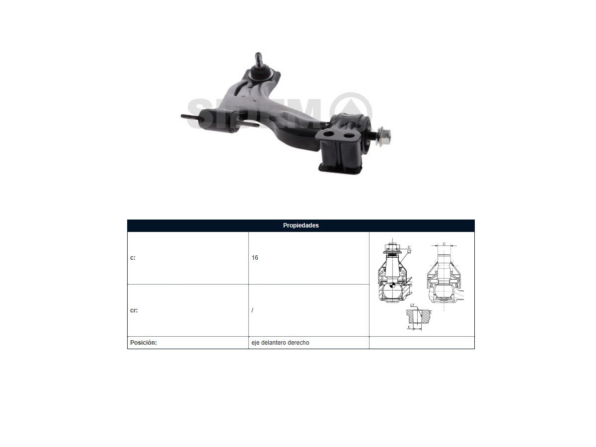 Parilla De Suspension Delantera Chevrolet Spark Gt 98-22 Der