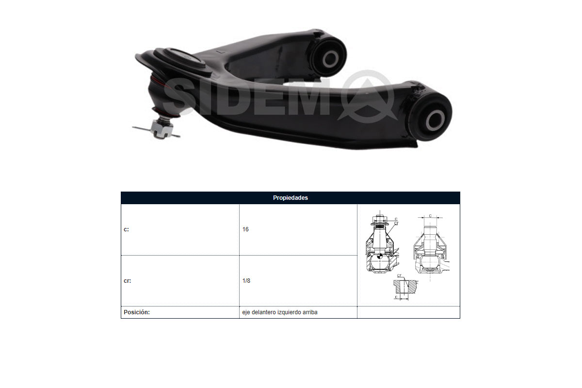 Parilla De Suspension Delantera Nissan D22 98-25 Izq