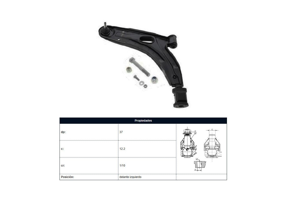 Parilla De Suspension Del Fiat Uno Duna Elba Premio 93-00 Izq