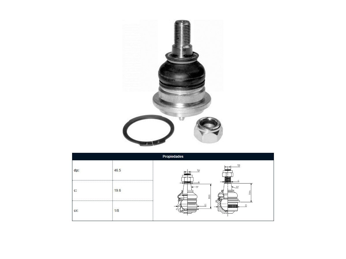 Rotula Delantera Hyundai H100, Hyundai Camion Porter 93-25 Der/Izq