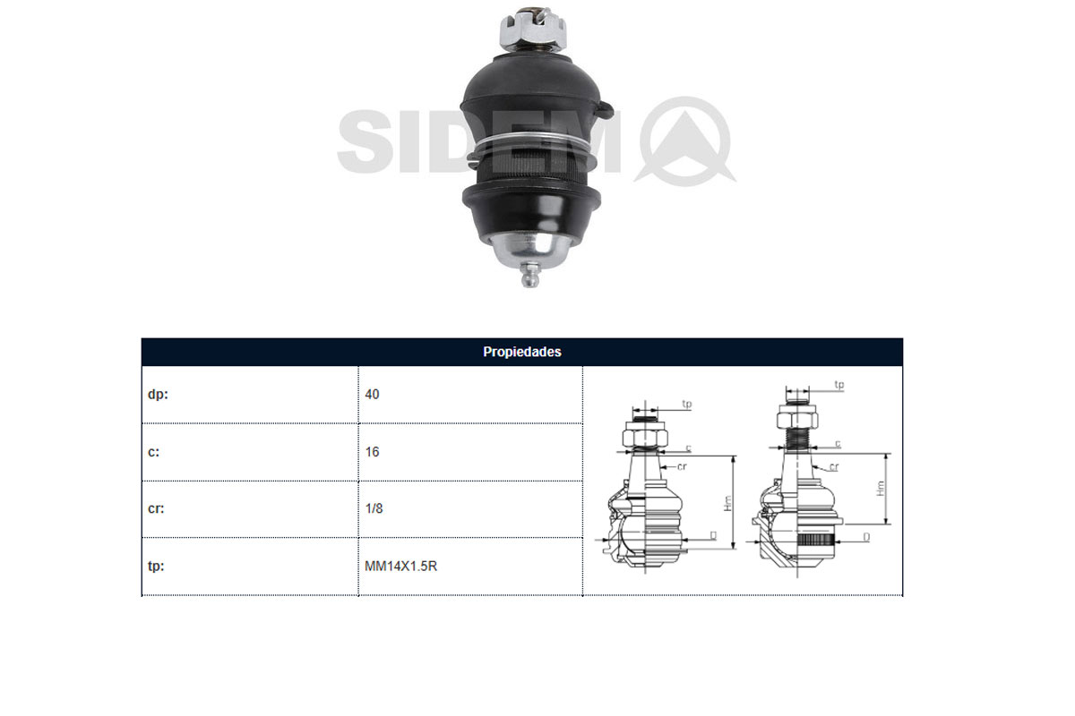 Rotula Delantera Mitsubishi L200 96-06 Der/Izq