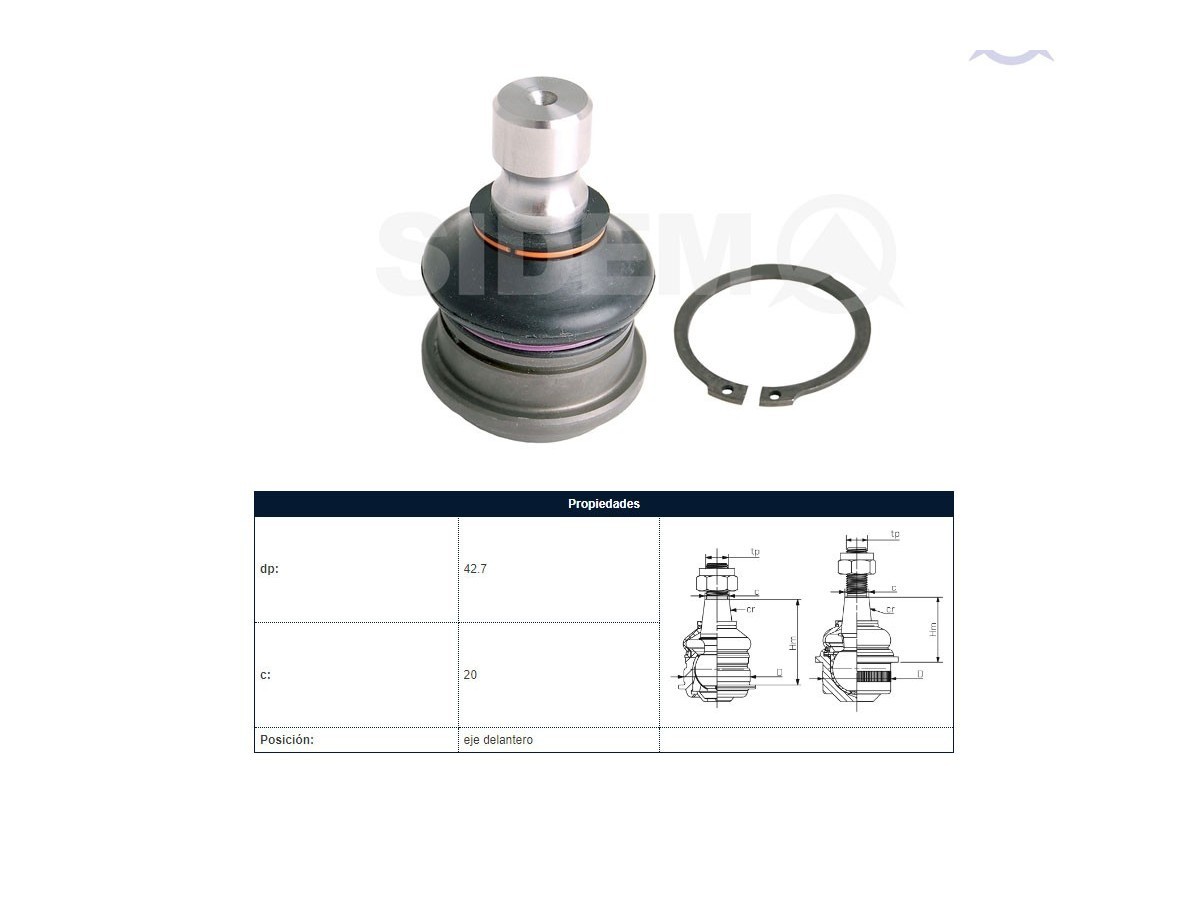 Rotula Delantera Kia Sorento 05-25 Der/Izq