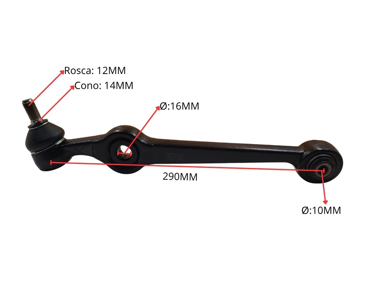 Brazo De Suspensión Fiat Fiorino/Uno Duna Elba Premio 77-25 Der/Izq C/Rotula 