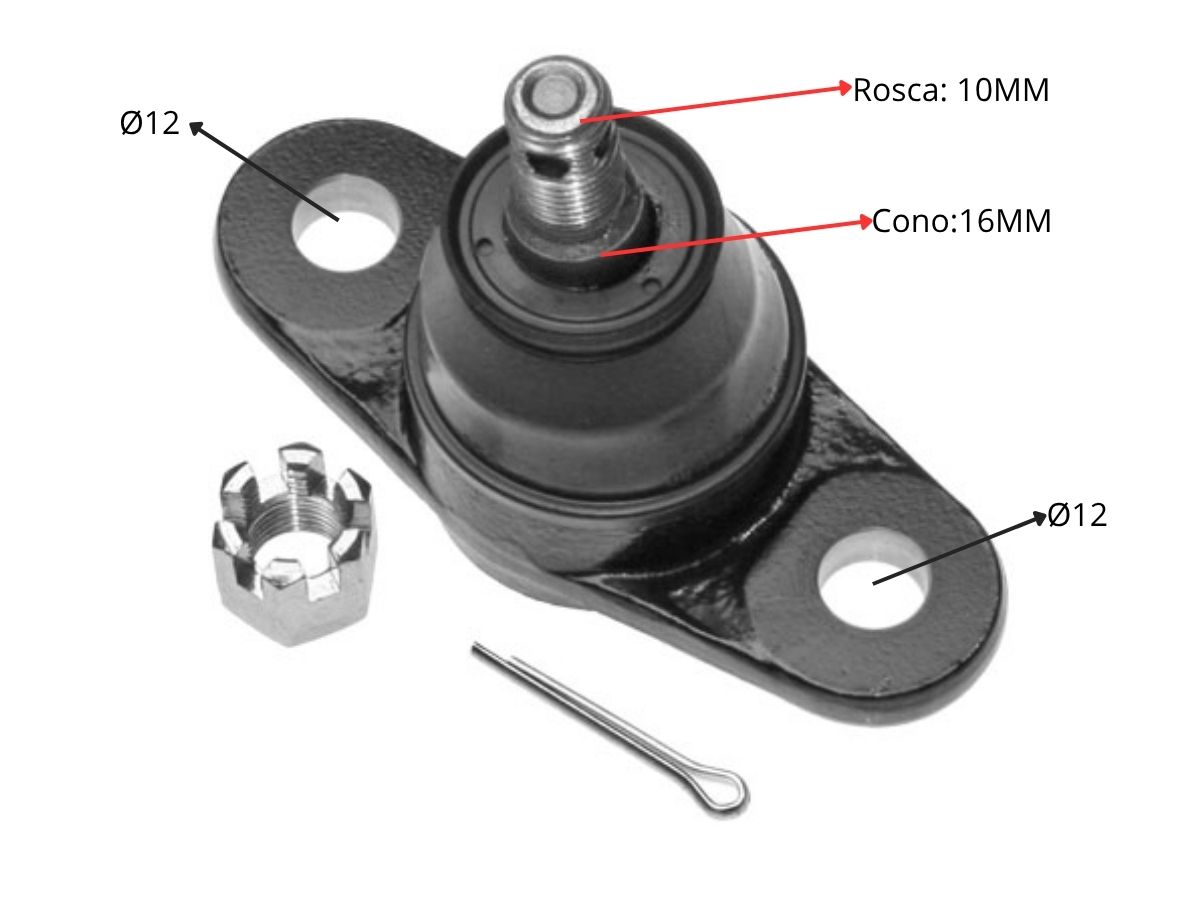 Rotula Delantera Hyundai Accent, Kia Rio 00-12 Der/Izq