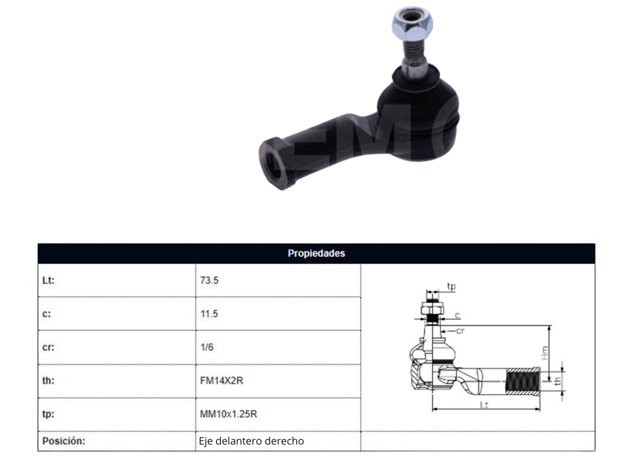 Puntero Ford Fiesta 95-25 Der