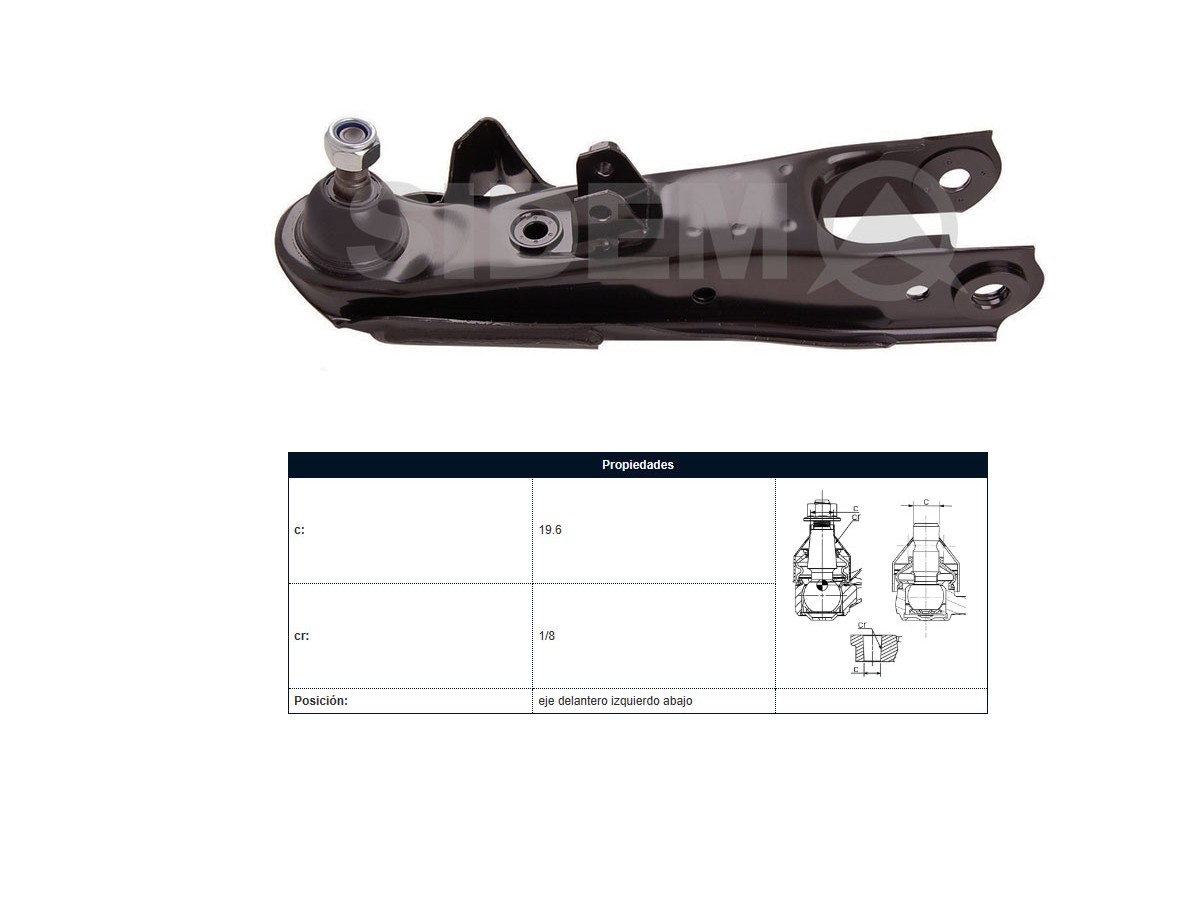 Parilla De Suspension Delantera Nissan D22 96-25 Izq