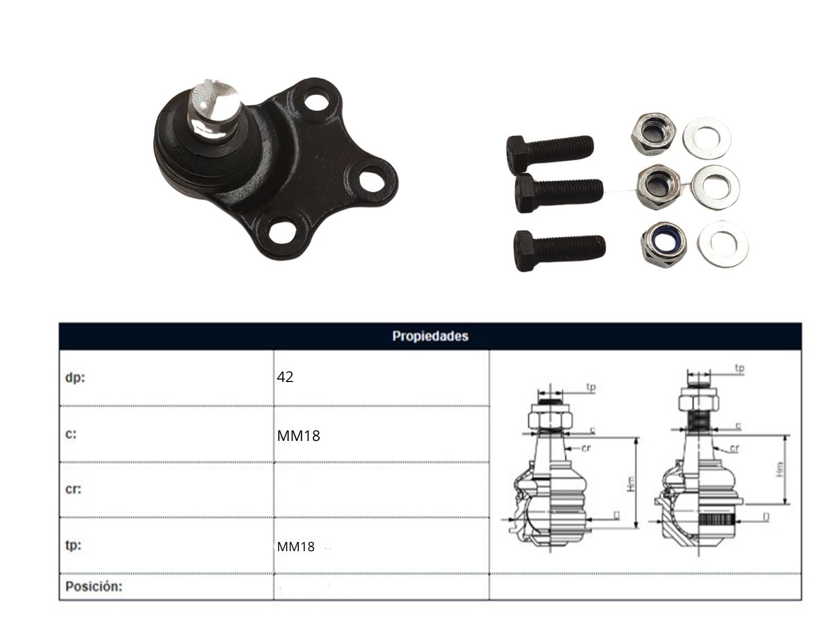 Rotula Del  Citroen Xsara/Zx/Xsara Break  Peug 306/Partner 93-25 Der/Izq