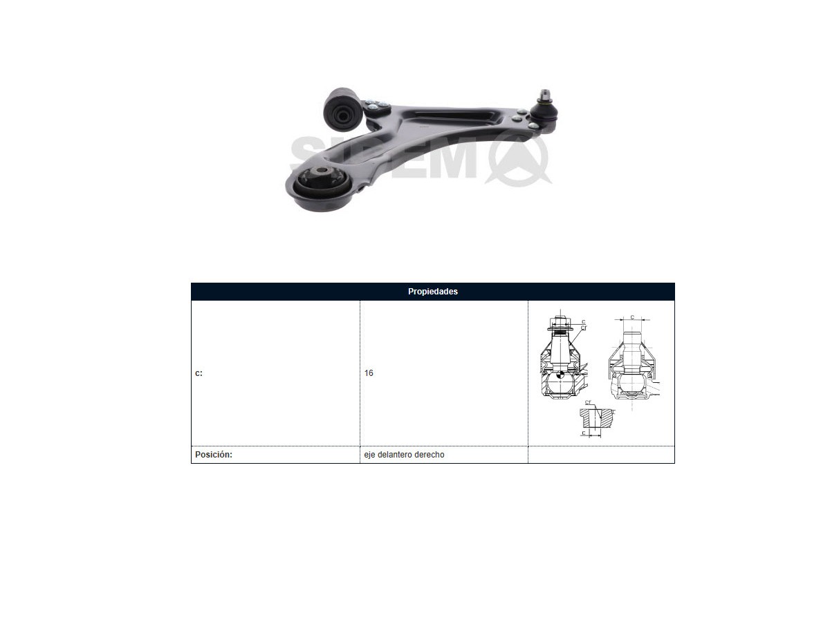Parilla De Suspension Delantera Chevrolet Montana/Corsa Ii 00-12 Der