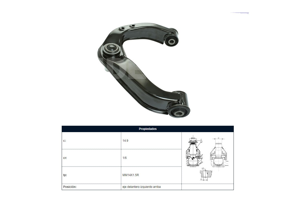 Parilla De Suspension Delantera Nissan D23 - Frontier - Np300 15-25 Izq