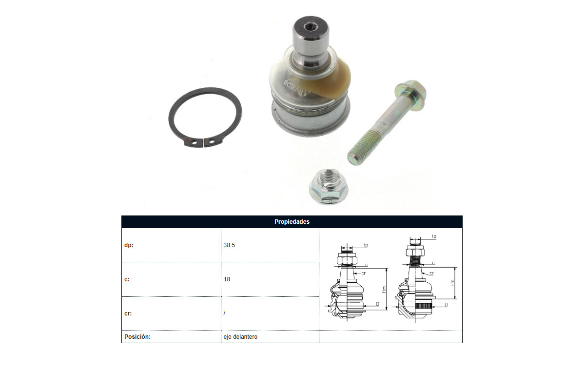 Rotula Delantera Nissan Sentra B16/Juke/Tiida/Sentra B17 07-25 Der/Izq