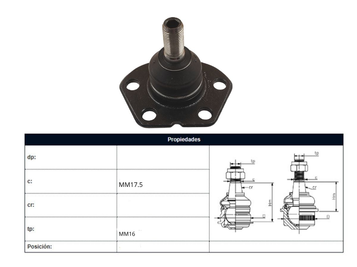 Rotula Del Fiat Ducato, Peug Boxer 87-05 Der/Izq