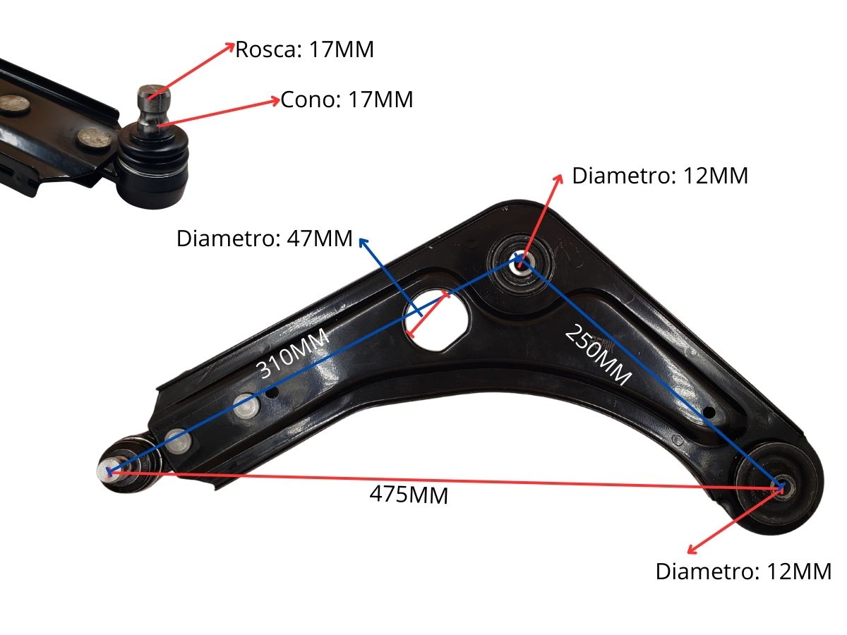 Parilla De Suspension Delantera Ford Escort 90-03 Izq
