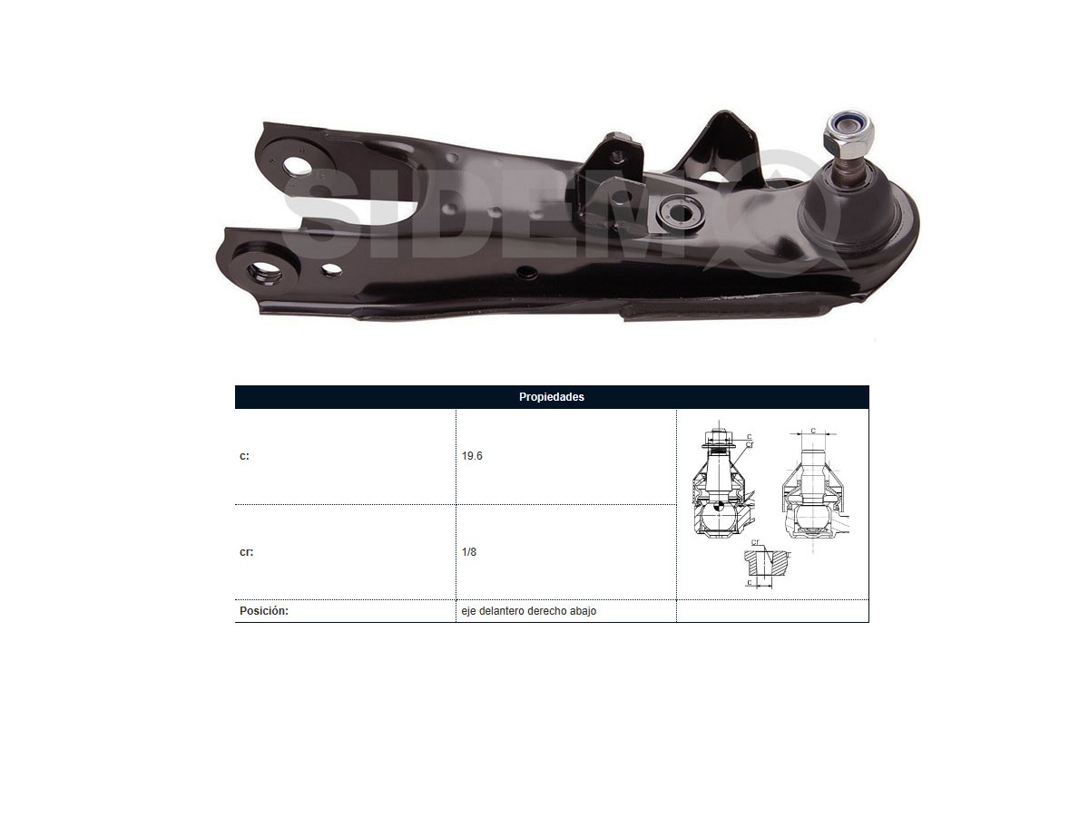Parilla De Suspension Delantera Nissan D22 96-25 Der