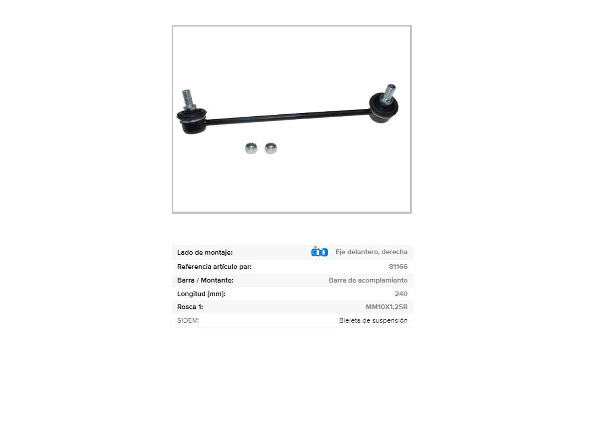 Bieleta Kia Rio 00-05 Izq