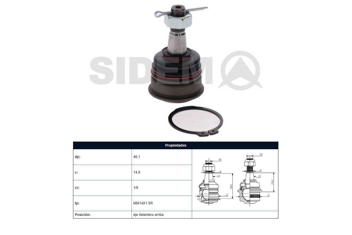 Rotula Delantera Nissan D23 - Frontier - Np300 15-25 Der/Izq