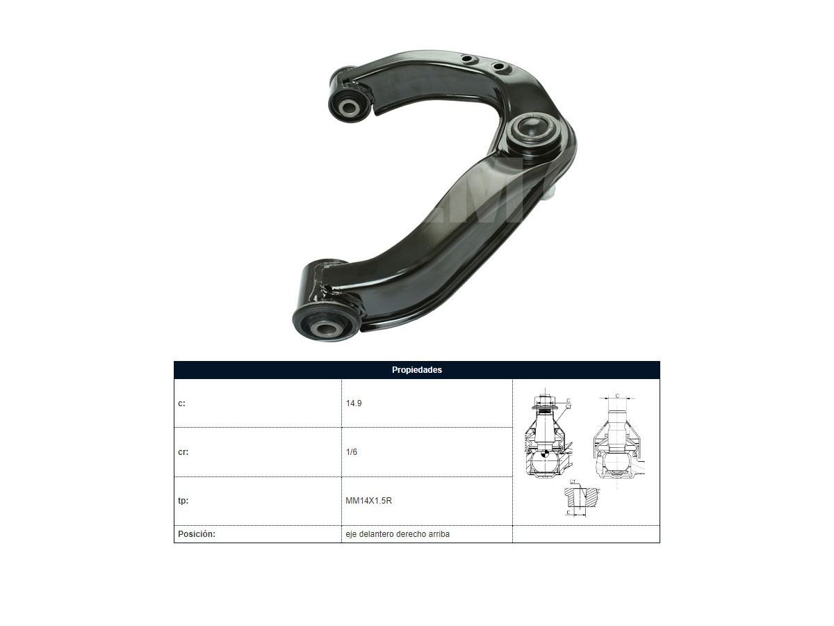 Parilla De Suspension Delantera Nissan D23 - Frontier - Np300 15-25 Der
