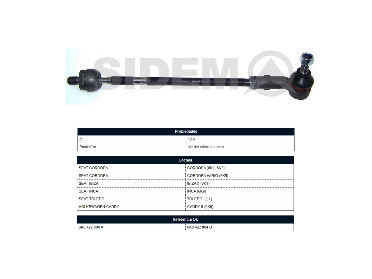 Mate Seat Cordoba/Toledo Diesel/Inca Diesel  Volks Caddy Ii 93-25 Der/Izq
