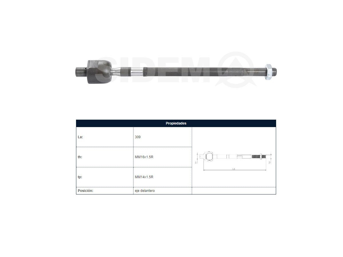 Mate Hyundai Accent 00-05 Der/Izq