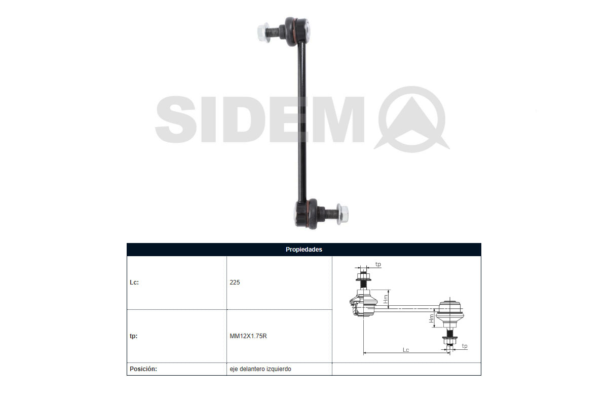 Bieleta Ford Ranger 4X4/Ranger 4X2, Mazda Bt50 12-25 Izq